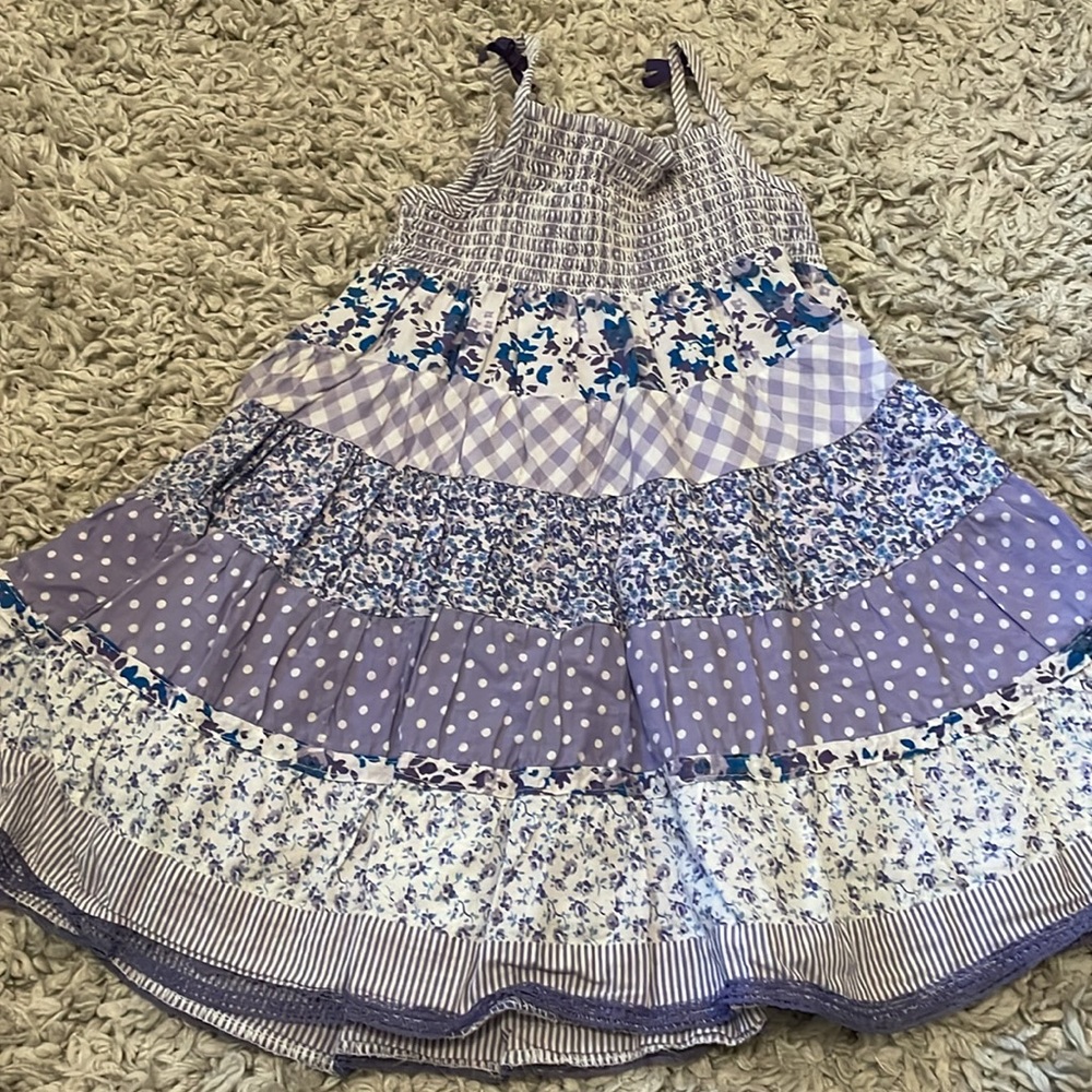 2007 Children’s Place Purple Floral Sundress w/Diaper Cover, Size 4T - Picture 4 of 8